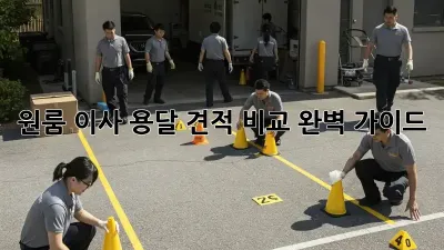 원룸 이사, 용달 견적 비교 완벽 가이드